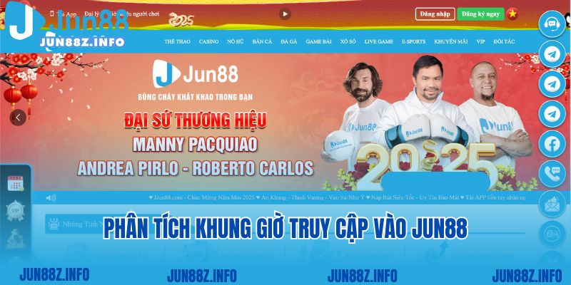 Truy cập thời gian phân tích vào Jun88