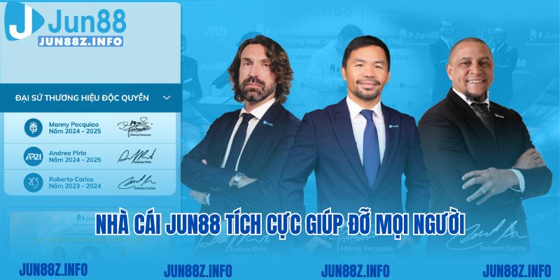 Nhà cái Jun88 tích cực giúp đỡ mọi người